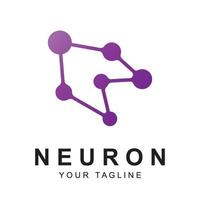 neuron logo vector with slogan template