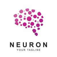 neuron logo vector with slogan template