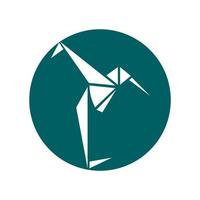origami logo design vector icon symbol template illustration