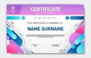 Flat Modern Certificate of Achievement vector