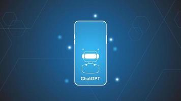 chatgpt ai tecnología de inteligencia artificial concepto de alta tecnología. chat gpt con bot inteligente, ai abierto, línea, luces, tecnología abstracta, vector. diseño para chat, banner web, fondo, transformación. vector