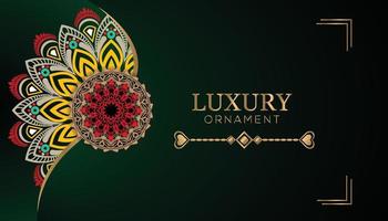 Various colors in luxurious ornamental eye-catching mandala design background vector