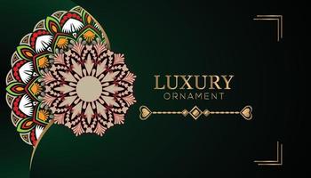 Various colors in luxurious ornamental eye-catching mandala design background vector