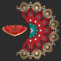 Various colors in luxurious ornamental eye-catching mandala design background vector