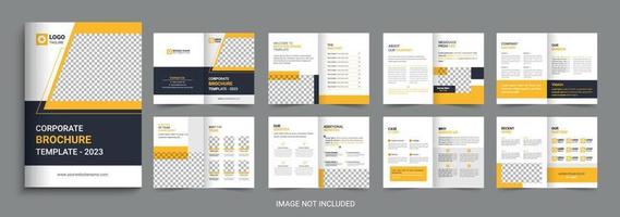 conjunto de diseño de plantilla de folleto de perfil de empresa de negocios corporativos vector