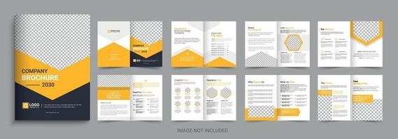 Corporate business company profile brochure template design set vector