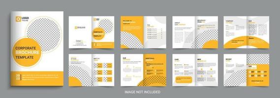 conjunto de diseño de plantilla de folleto de perfil de empresa de negocios corporativos vector