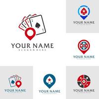 Set of Point Poker logo vector template, Creative Poker logo design concepts