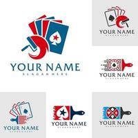 Set of Paint Poker logo vector template, Creative Poker logo design concepts