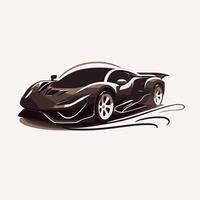 Illustration of sport car, super car logo vector