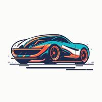 Illustration of sport car, super car logo vector