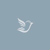Minimal nature bird logo design vector