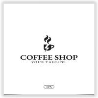 coffee shop logo premium elegant template vector eps 10