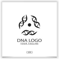 icono para tecnología científica, logotipo de adn diseño de plantilla elegante premium vector eps 10