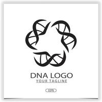 Icon for science technology, DNA logo premium elegant template design vector eps 10