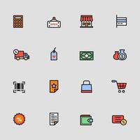 conjunto de iconos de ui ux de comercio electrónico vector