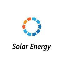 solar sun energy natural technology logo design symbol vector