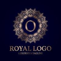 letter O royal circular vector logo design