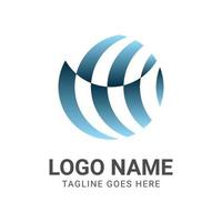 abstract dynamic circle vector logo design element