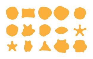 set of popular blob irregular shapes vector design element