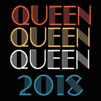 la reina nace en 2018 vector de sublimación de cumpleaños vintage