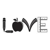 Love Teacher Quotes Tshirt Design vector