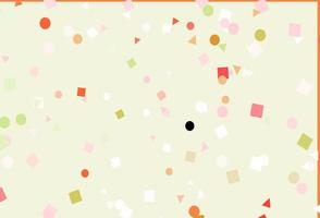 Light Green, Red vector background with triangles, circles, cubes.