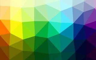 luz multicolor, arco iris vector patrón de triángulo borroso.