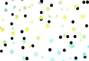 Light Green, Yellow vector pattern in polygonal style with circles.