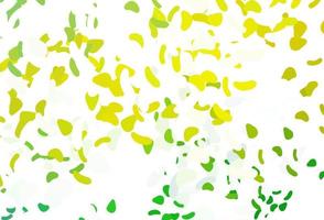 Light Green, Yellow vector background with abstract forms.