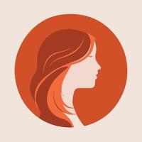 profile image for Caucasian woman vector
