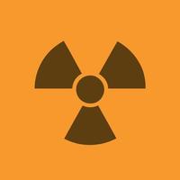 minimalist symbol representing nuclear danger vector
