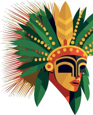 ornate colorful venetian mask in carnival