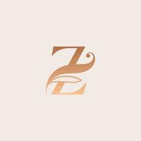 natural massage beauty logo template letter Z vector