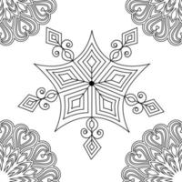 Hand drawn floral illustration coloring page for kids, kids coloring page for coloring book vector