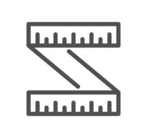 Measure related icon outline and linear vector. vector
