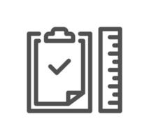 Measure related icon outline and linear vector. vector