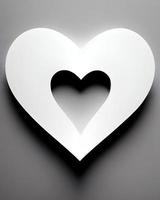 White Love Heart Shape Background photo