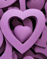 Purple Love Heart Shape photo