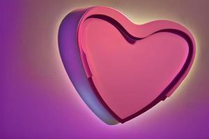 Purple Love Heart Shape photo