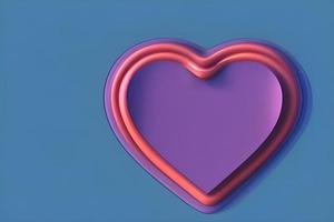 Purple Color Love Heart Shape photo