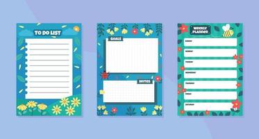 Spring Journal Templates vector