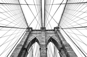 puente de brooklyn en nueva york, estados unidos foto