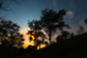 Blurred background with the rays of the evening sun photo