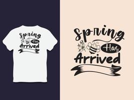 diseño de camiseta de tipografía de primavera vector