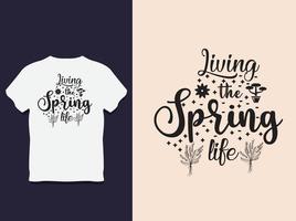 diseño de camiseta de tipografía de primavera vector