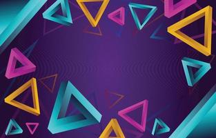 3D Modern Colored Violet Based Triangular Background vector