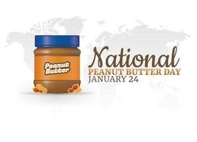 gráfico vectorial del día nacional de la mantequilla de maní bueno para la celebración del día nacional de la mantequilla de maní. diseño plano. diseño de volante ilustración plana. vector