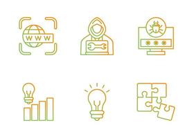 Growth Hacking Vector Icon Set