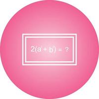 Beautiful Solving Formula Line Vector Icon